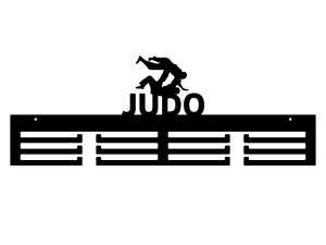 Wieszak na medale Judo 60 cm - czarny matowy