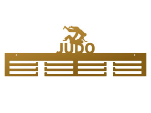 Wieszak na medale Judo 60 cm - złoty