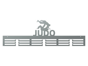 Wieszak na medale Judo 80 cm - srebrny