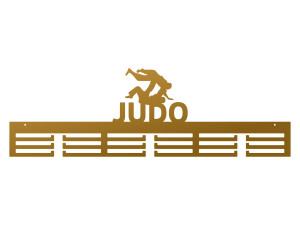 Wieszak na medale Judo 80 cm - złoty