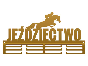 Wieszak na medale Jeździectwo II 40 cm - złoty