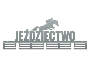Wieszak na medale Jeździectwo II 80 cm - srebrny