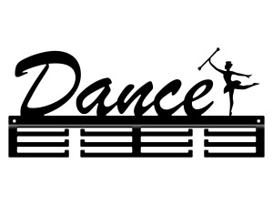 Wieszak na medale Dance II 40 cm - czarny mat