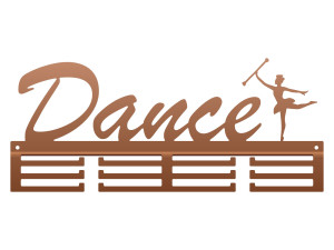 Wieszak na medale Dance II 40 cm - miedziany