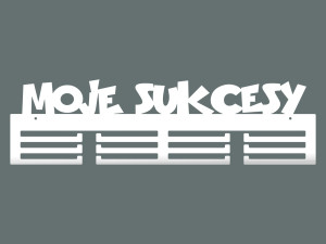 Wieszak na medale Moje sukcesy 60 cm - biały matowy