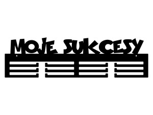 Wieszak na medale Moje sukcesy 60 cm - czarny matowy