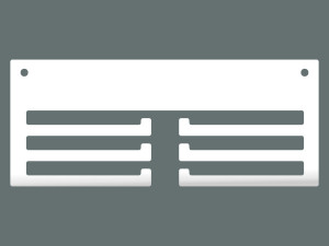 Wieszak na medale Prosty III 20 cm - biały matowy