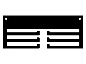Wieszak na medale Prosty III 20 cm - czarny matowy
