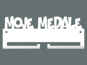 Wieszak na medale Moje medale III 20 cm - biały matowy