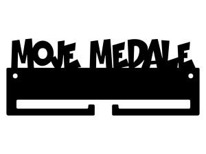 Wieszak na medale Moje medale III 20 cm - czarny matowy