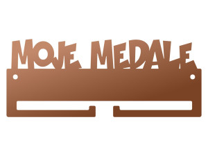 Wieszak na medale Moje medale III 20 cm - miedziany