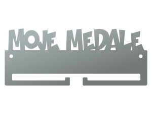 Wieszak na medale Moje medale III 20 cm - srebrny