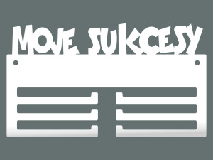 Wieszak na medale Moje sukcesy IV 20 cm - biały matowy