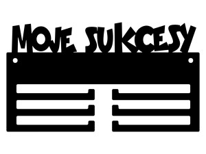 Wieszak na medale Moje sukcesy IV 20 cm - czarny matowy