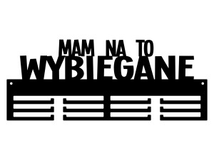 Wieszak na medale Mam na to wybiegane 40 cm - czarny matowy