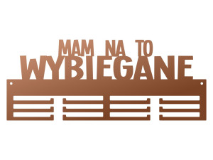 Wieszak na medale Mam na to wybiegane 40 cm - miedziany