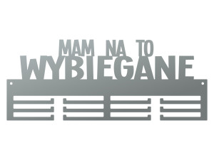 Wieszak na medale Mam na to wybiegane 40 cm - srebrny