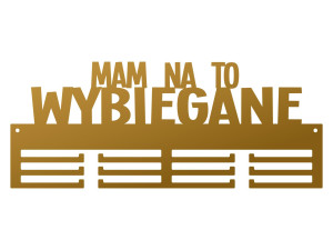 Wieszak na medale Mam na to wybiegane 40 cm - złoty