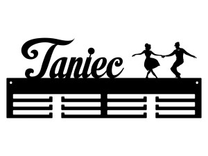 Wieszak na medale Taniec 40 cm - czarny matowy