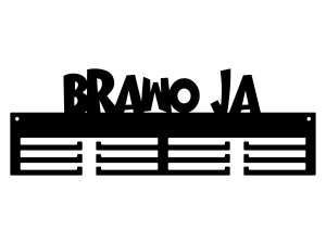 Wieszak na medale Brawo ja 40 cm - czarny matowy