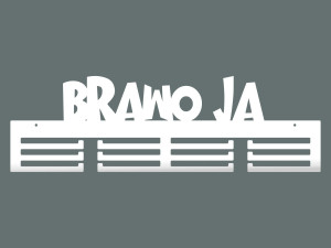 Wieszak na medale Brawo ja 60 cm - biały matowy