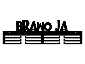 Wieszak na medale Brawo ja 60 cm - czarny matowy