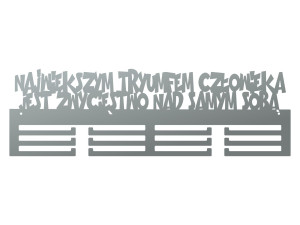 Wieszak na medale Największym tryumfem człowieka 60 cm - srebrny