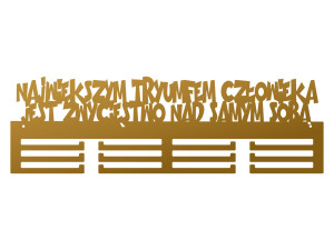 Wieszak na medale Największym tryumfem człowieka 60 cm - złoty