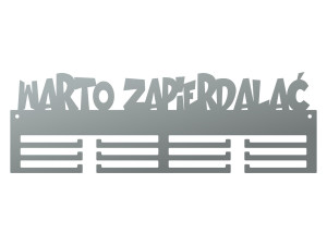 Wieszak na medale Warto… 40 cm - srebrny