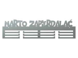 Wieszak na medale Warto… 60 cm - srebrny