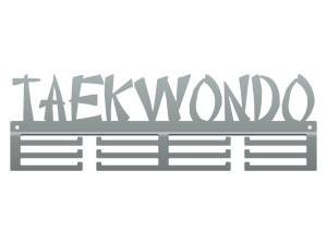 Wieszak na medale Taekwondoo 40 cm - srebrny