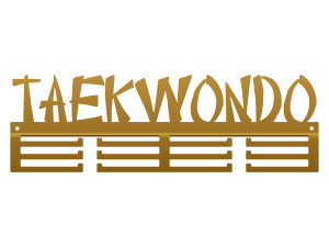 Wieszak na medale Taekwondoo 40 cm - złoty