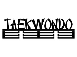 Wieszak na medale Taekwondoo 60 cm - czarny mat
