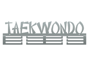 Wieszak na medale Taekwondoo 60 cm - srebrny