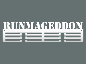 Wieszak na medale Runmageddon 40 cm - biały matowy