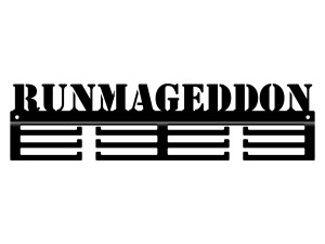 Wieszak na medale Runmageddon 40 cm - czarny mat