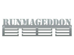 Wieszak na medale Runmageddon 40 cm - srebrny