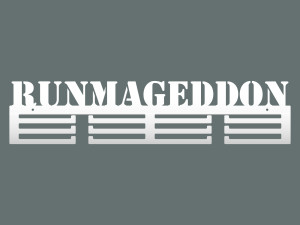 Wieszak na medale Runmageddon 60 cm - biały matowy