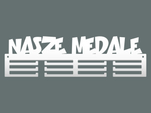 Wieszak na medale Nasze medale II 40 cm - biały matowy