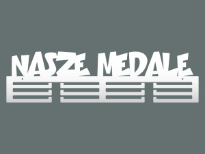 Wieszak na medale Nasze medale II 60 cm - biały matowy