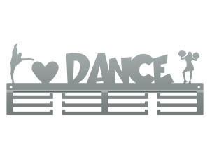 Wieszak na medale I love dance 40 cm - srebrny