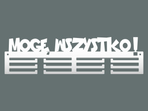 Wieszak na medale Mogę wszystko 40 cm - biały matowy