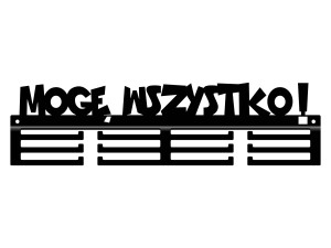 Wieszak na medale Mogę wszystko 40 cm - czarny mat