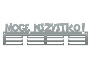 Wieszak na medale Mogę wszystko 40 cm - srebrny