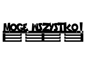 Wieszak na medale Mogę wszystko 60 cm - czarny mat