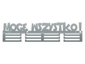 Wieszak na medale Mogę wszystko 60 cm - srebrny