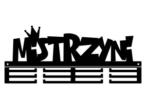 Wieszak na medale Mistrzyni 40 cm - czarny mat