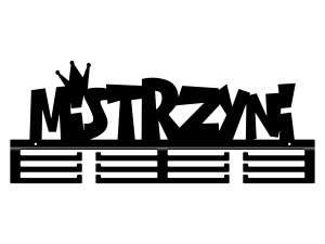 Wieszak na medale Mistrzyni 60 cm - czarny matowy