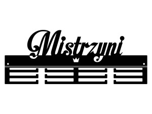Wieszak na medale Mistrzyni II 40 cm - czarny mat