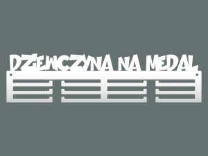 Wieszak na medale Dziewczyna na medal 40 cm - biały matowy